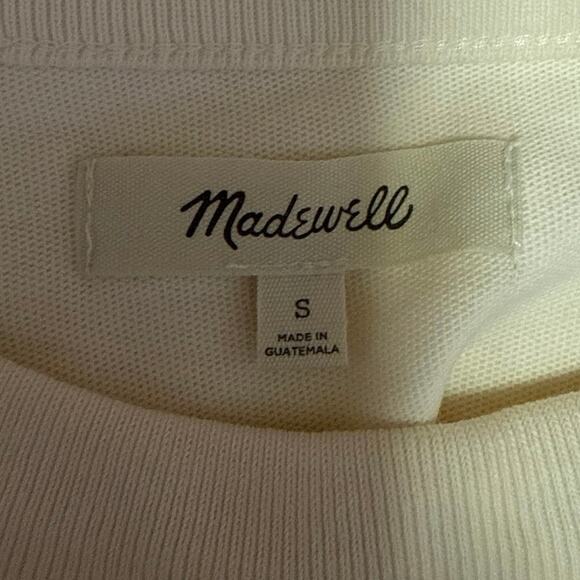 Madewell Cream Knit Ocean Beach Surf Graphic Print Muscle Tank Tee Top Size S - Picture 4 of 5